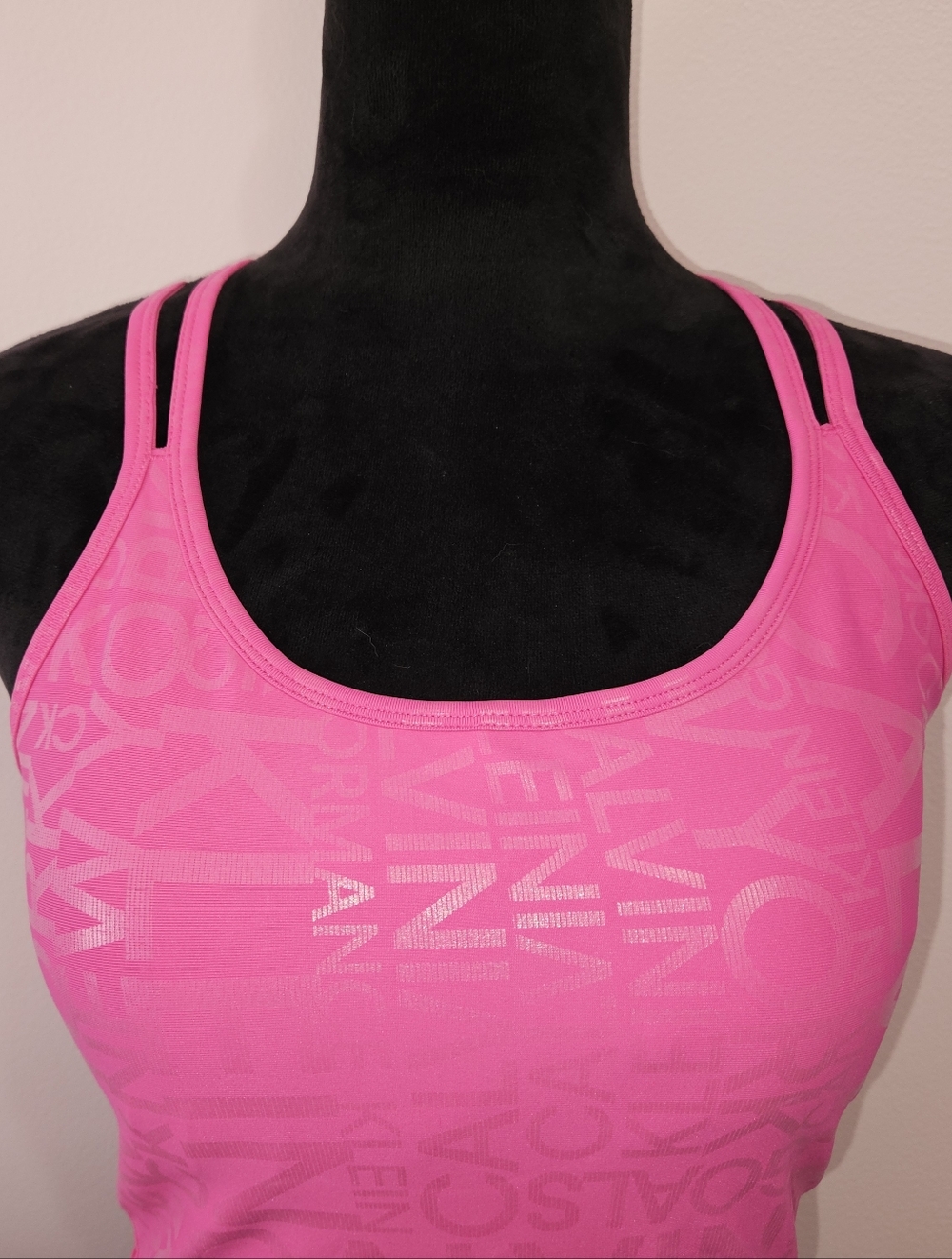 💗Calvin Klein Pink Performance Athletic Strappy Crop Top Tank - Size Medium NWT - Picture 4 of 10